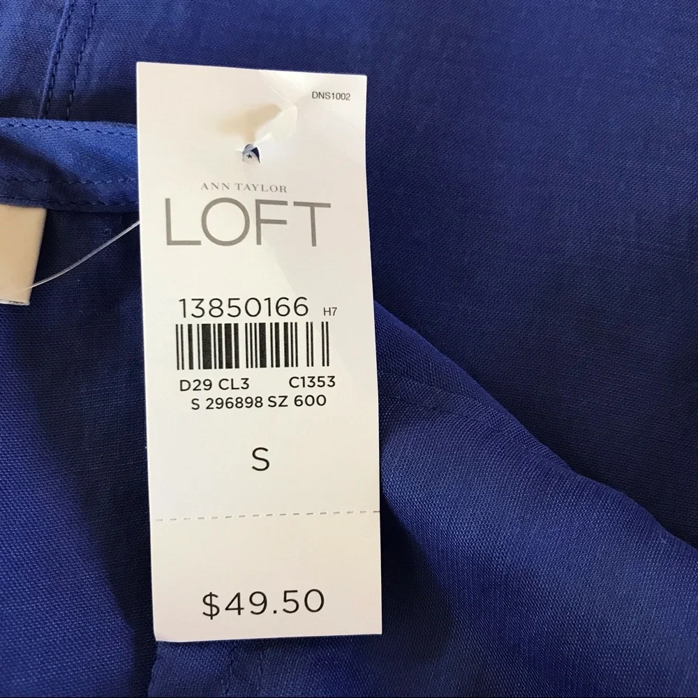 LOFT blue sheer cover up, NWT, women’s small - Picture 5 of 8